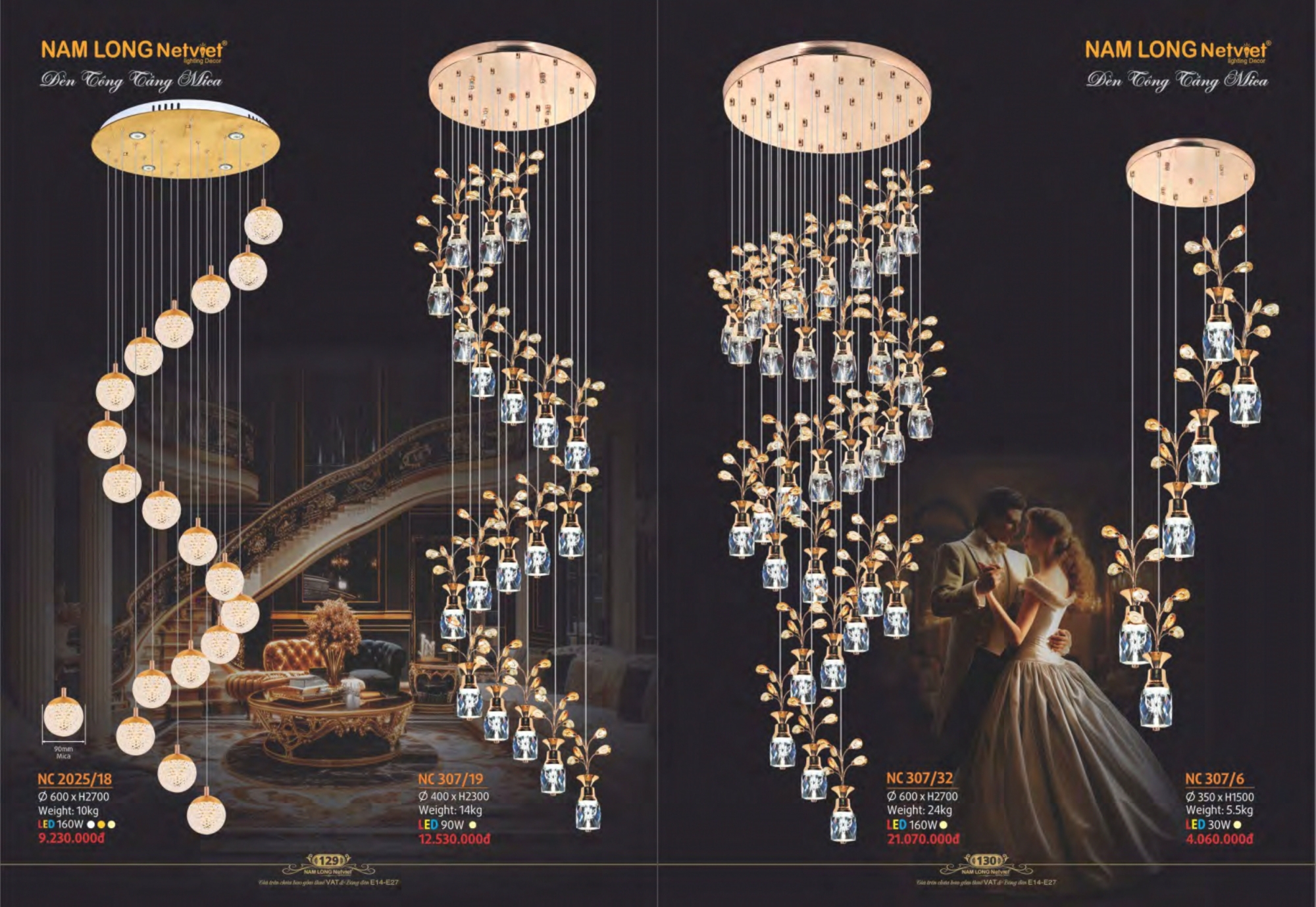 Bảng giá đèn trang trí Nam Long